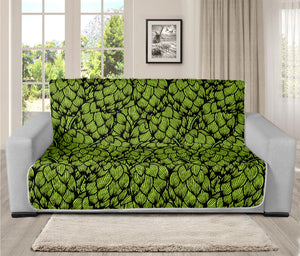 Green Hop Cone Pattern Print Futon Protector