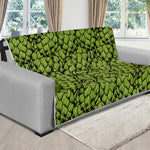 Green Hop Cone Pattern Print Futon Protector