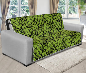 Green Hop Cone Pattern Print Futon Protector