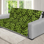 Green Hop Cone Pattern Print Futon Protector