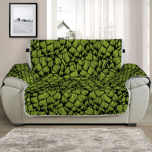 Green Hop Cone Pattern Print Half Sofa Protector