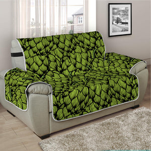 Green Hop Cone Pattern Print Half Sofa Protector