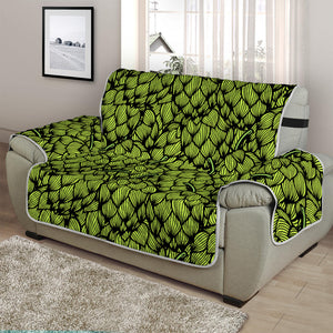 Green Hop Cone Pattern Print Half Sofa Protector