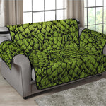 Green Hop Cone Pattern Print Loveseat Protector