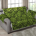 Green Hop Cone Pattern Print Loveseat Protector