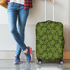 Green Hop Cone Pattern Print Luggage Cover