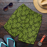 Green Hop Cone Pattern Print Men's Shorts