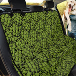 Green Hop Cone Pattern Print Pet Car Back Seat Cover