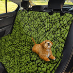 Green Hop Cone Pattern Print Pet Car Back Seat Cover