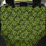 Green Hop Cone Pattern Print Pet Car Back Seat Cover