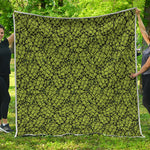 Green Hop Cone Pattern Print Quilt