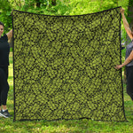 Green Hop Cone Pattern Print Quilt