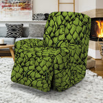 Green Hop Cone Pattern Print Recliner Slipcover