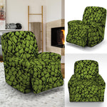 Green Hop Cone Pattern Print Recliner Slipcover