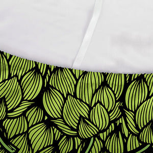 Green Hop Cone Pattern Print Sofa Cover