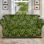 Green Hop Cone Pattern Print Sofa Protector