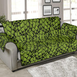 Green Hop Cone Pattern Print Sofa Protector