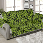 Green Hop Cone Pattern Print Sofa Protector