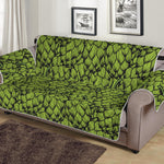 Green Hop Cone Pattern Print Sofa Protector