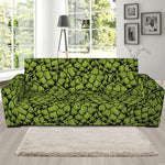 Green Hop Cone Pattern Print Sofa Slipcover