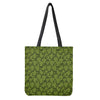 Green Hop Cone Pattern Print Tote Bag