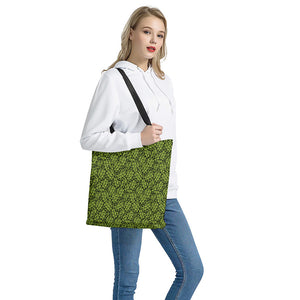 Green Hop Cone Pattern Print Tote Bag