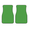 Green Houndstooth Pattern Print Front Car Floor Mats