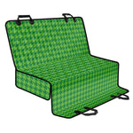 Green Houndstooth Pattern Print Pet Car Back Seat Cover