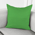Green Houndstooth Pattern Print Pillow Cover