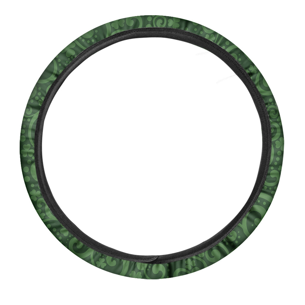 Green Irish Saint Patrick's Day Print Car Steering Wheel Cover