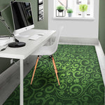 Green Irish Saint Patrick's Day Print Area Rug