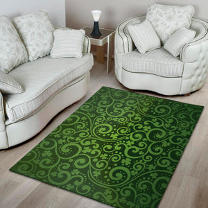 Green Irish Saint Patrick's Day Print Area Rug