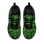 Green Irish Saint Patrick's Day Print Black Sneakers