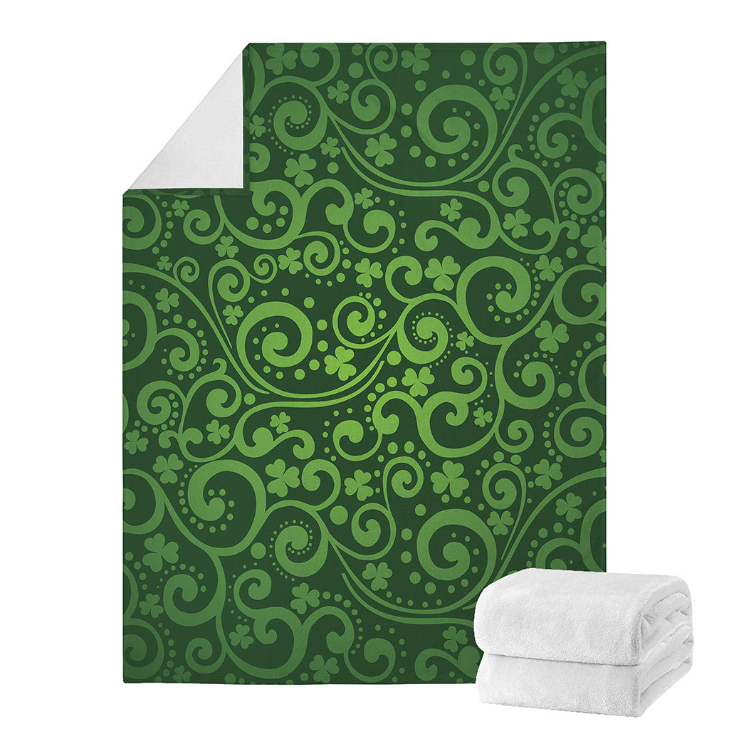 Green Irish Saint Patrick's Day Print Blanket