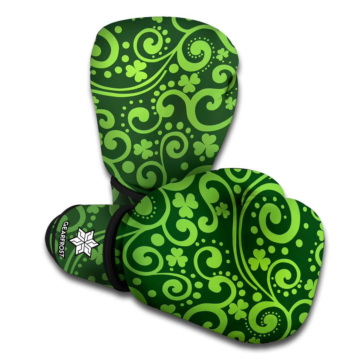 Green Irish Saint Patrick's Day Print Boxing Gloves