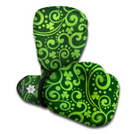 Green Irish Saint Patrick's Day Print Boxing Gloves