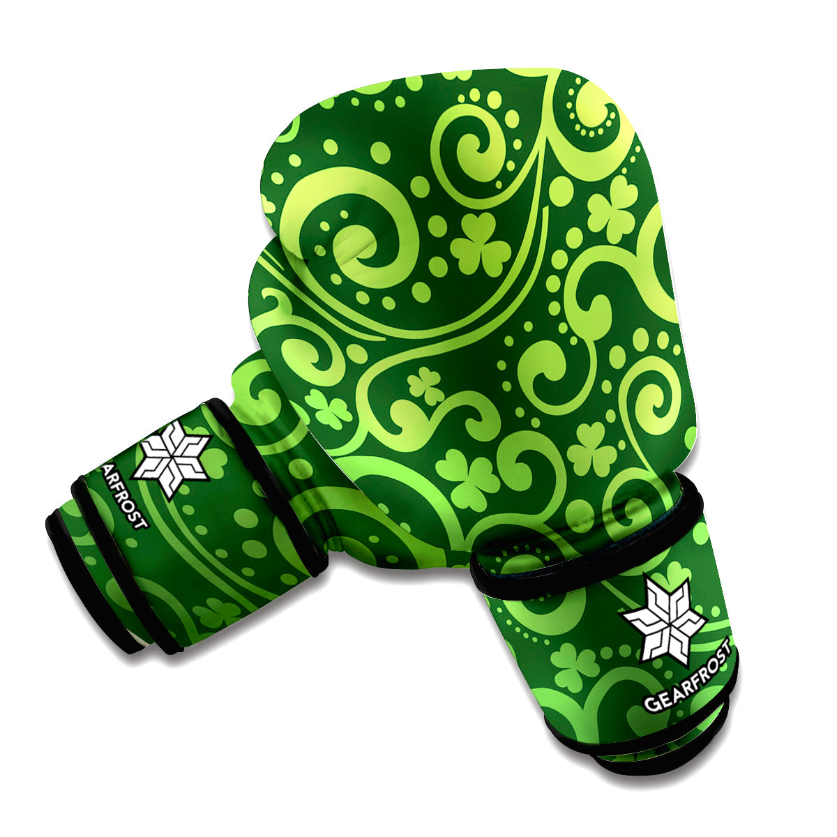 Green Irish Saint Patrick's Day Print Boxing Gloves