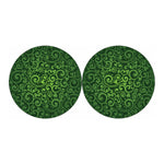 Green Irish Saint Patrick's Day Print Car Coasters