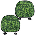 Green Irish Saint Patrick's Day Print Car Headrest Covers
