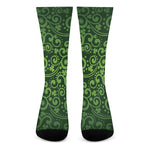 Green Irish Saint Patrick's Day Print Crew Socks
