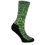 Green Irish Saint Patrick's Day Print Crew Socks