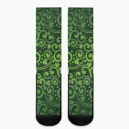 Green Irish Saint Patrick's Day Print Crew Socks