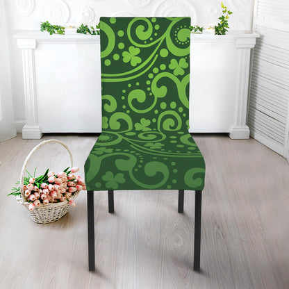 Green Irish Saint Patrick's Day Print Dining Chair Slipcover