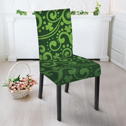Green Irish Saint Patrick's Day Print Dining Chair Slipcover