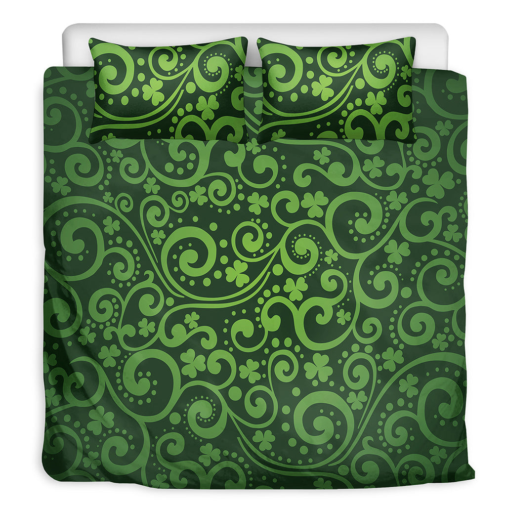 Green Irish Saint Patrick's Day Print Duvet Cover Bedding Set