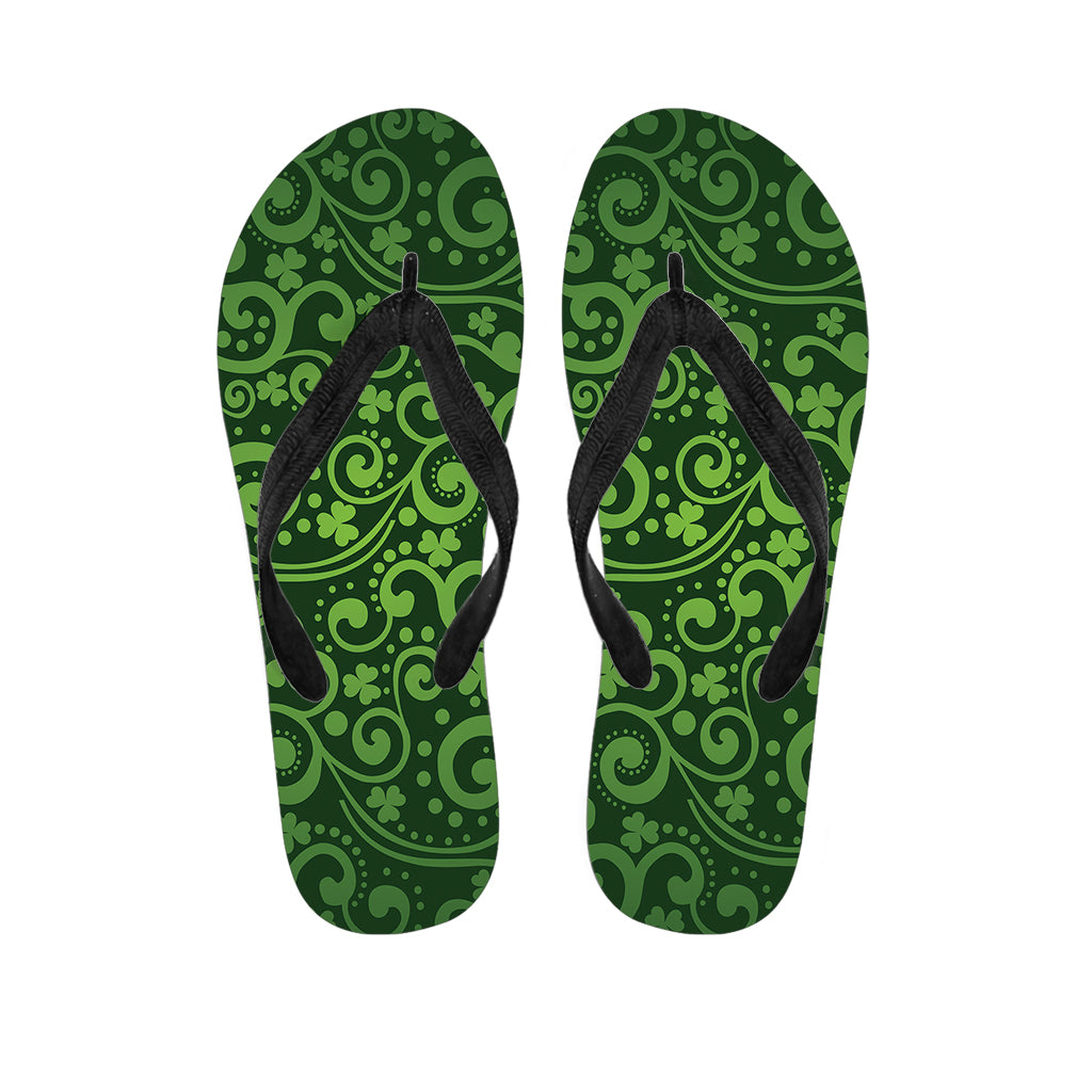 Green Irish Saint Patrick's Day Print Flip Flops