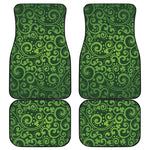 Green Irish Saint Patrick's Day Print Front and Back Car Floor Mats