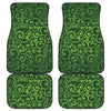 Green Irish Saint Patrick's Day Print Front and Back Car Floor Mats