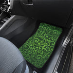 Green Irish Saint Patrick's Day Print Front and Back Car Floor Mats