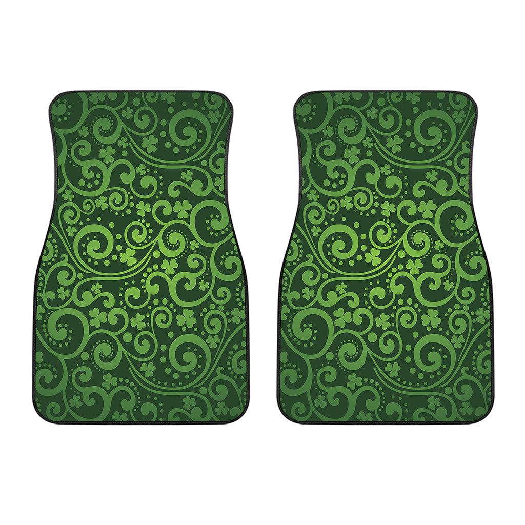 Green Irish Saint Patrick's Day Print Front Car Floor Mats